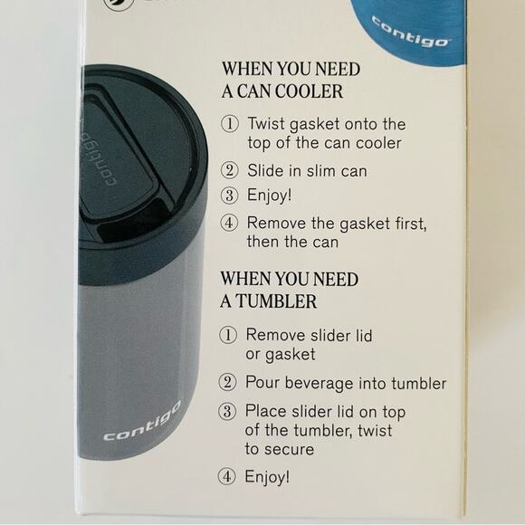 Contigo | River North Make It A Double Slim Can Holder Tumbler NWT - Picture 5 of 8